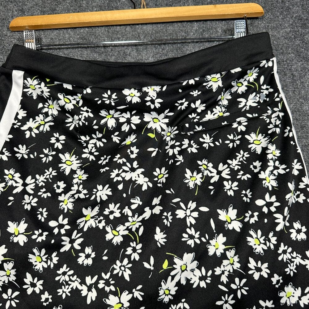 Grand  Slam Performance Skort Womens Medium Golf Tennis Black Floral Pockets - Picture 8 of 9